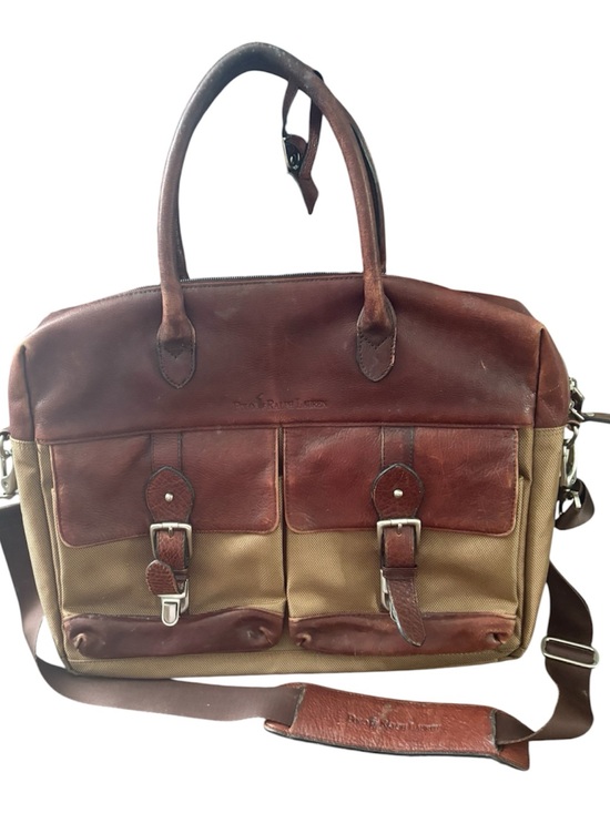 Polo Ralph Lauren Other - Ralph Lauren Leather canvas Laptop messenger bag